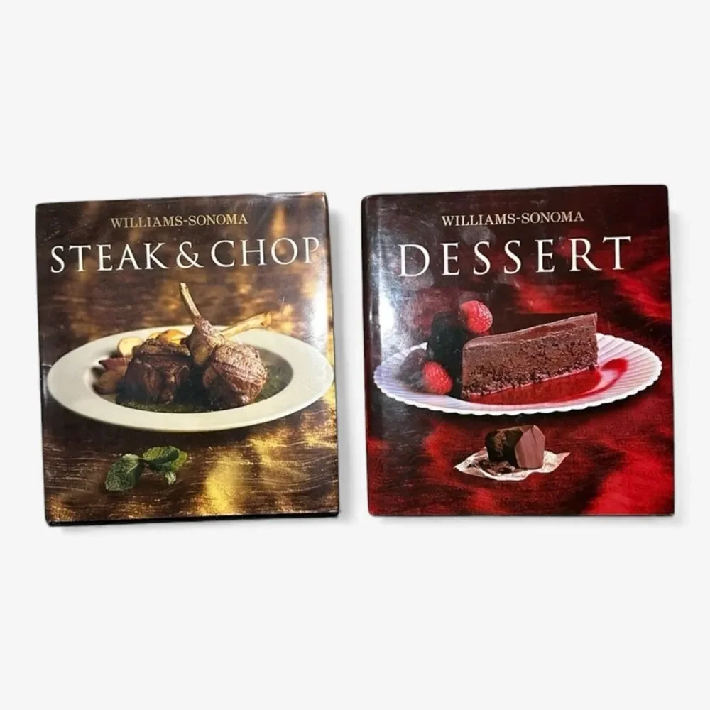 Williams Sonoma Steak & Chop Dessert Cookbook Set Gourmet Recipe Kitchen